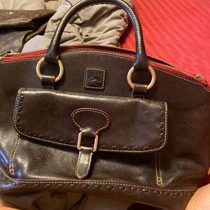Dooney and Bourke florentine brown all weather leather shoulder bag tote